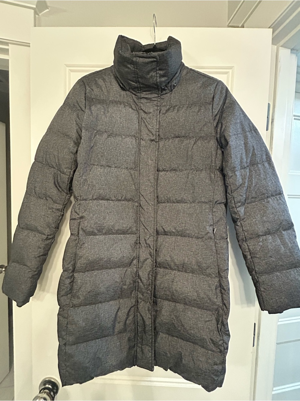 Lands End Women’s Gray Long Puffer Coat